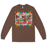Chestnut Love Christmas cow Long Sleeve Tee - CowhideDigitalArt