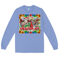 Colony Blue Love Christmas cow Long Sleeve Tee - CowhideDigitalArt