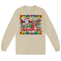 Mushroom Love Christmas cow Long Sleeve Tee - CowhideDigitalArt