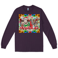 Plum Love Christmas cow Long Sleeve Tee - CowhideDigitalArt
