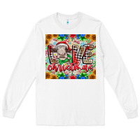 White Love Christmas cow Long Sleeve Tee - CowhideDigitalArt