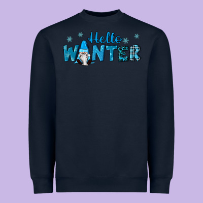 Hello Winter Gnomes Heavyweight Sweatshirt Designed By Ranaportraitstore