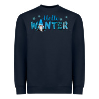Navy hello winter gnomes Heavyweight Sweatshirt - RanaPortraitStore