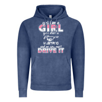 Vintage Denim mustang i m a girl who drives a mustang Vintage Hoodie - artisFamous