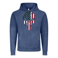 Vintage Denim the punisher american flag Vintage Hoodie - artisFamous