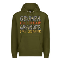 Army Green grumpa like a regular grandpa only grumpier Premium Hoodie - Artiststas