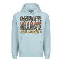 Blue Mist grumpa like a regular grandpa only grumpier Premium Hoodie - Artiststas
