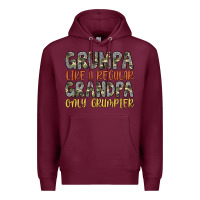 Burgundy grumpa like a regular grandpa only grumpier Premium Hoodie - Artiststas