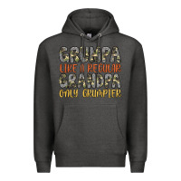 Charcoal Heather grumpa like a regular grandpa only grumpier Premium Hoodie - Artiststas