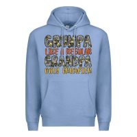 Colony Blue grumpa like a regular grandpa only grumpier Premium Hoodie - Artiststas