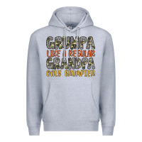 Heather Grey grumpa like a regular grandpa only grumpier Premium Hoodie - Artiststas