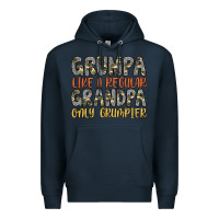 Navy grumpa like a regular grandpa only grumpier Premium Hoodie - Artiststas