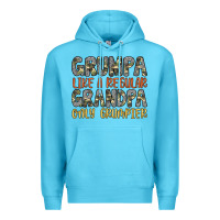 Ocean Blue grumpa like a regular grandpa only grumpier Premium Hoodie - Artiststas