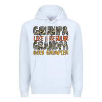 White grumpa like a regular grandpa only grumpier Premium Hoodie - Artiststas