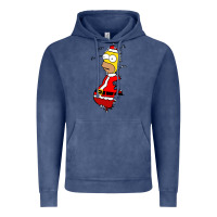Vintage Denim Homer Claus Christmas Vintage Hoodie - artisFamous