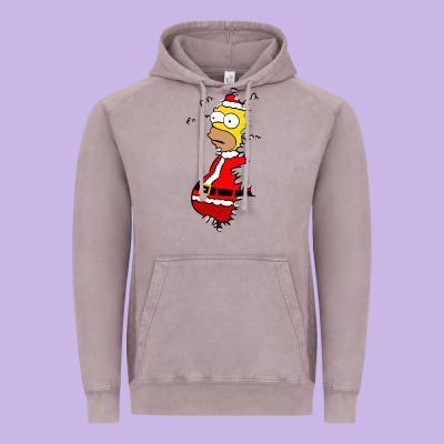 Homer Claus Christmas Vintage Hoodie Designed By Artisfamous
