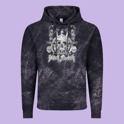Black Sab.bath Official Vintage Dancing Skele Vintage Hoodie Designed By Artisfamous