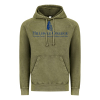 Vintage Olive Hillsdale College Vintage Hoodie - artisFamous
