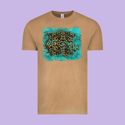 Leopard Turquoise Vintage Tee Designed By Ranaportraitstore
