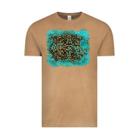Vintage Camel leopard turquoise Vintage Tee - RanaPortraitStore