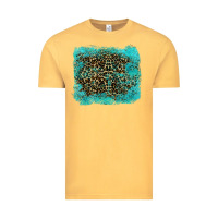 Vintage Mustard leopard turquoise Vintage Tee - RanaPortraitStore