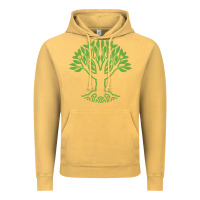 Vintage Mustard Maharishi International College Vintage Hoodie - artisFamous