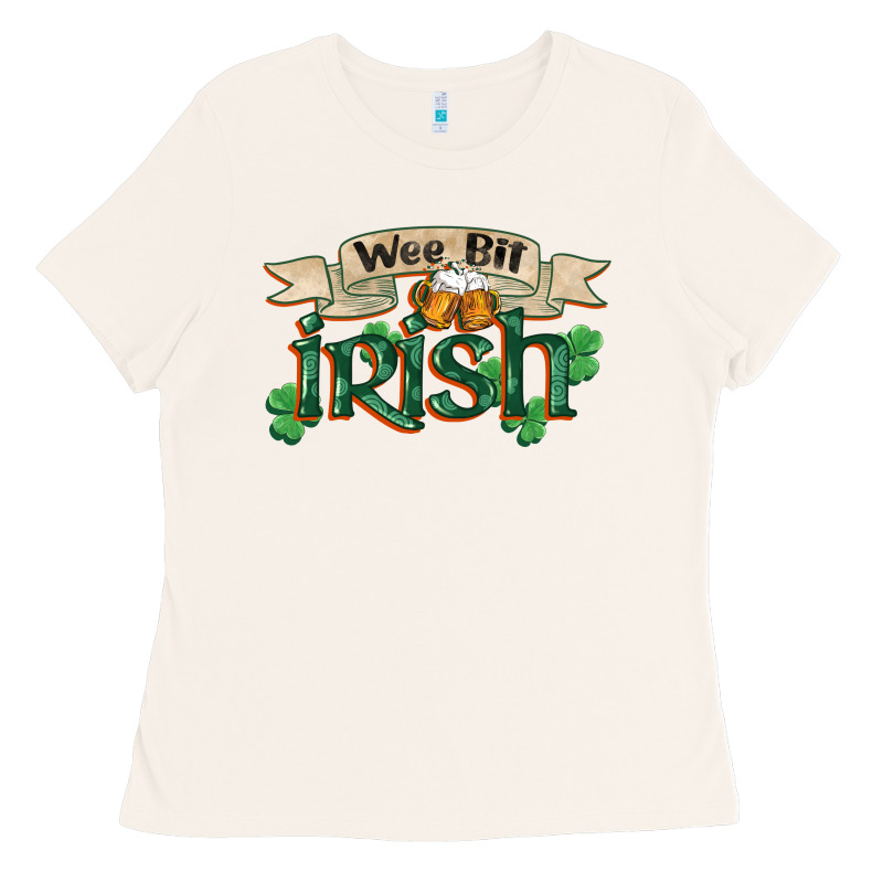 Wee Bit Irish St Patrick's Day Ladies Tee by FaDigitalArtStudio | Teevron