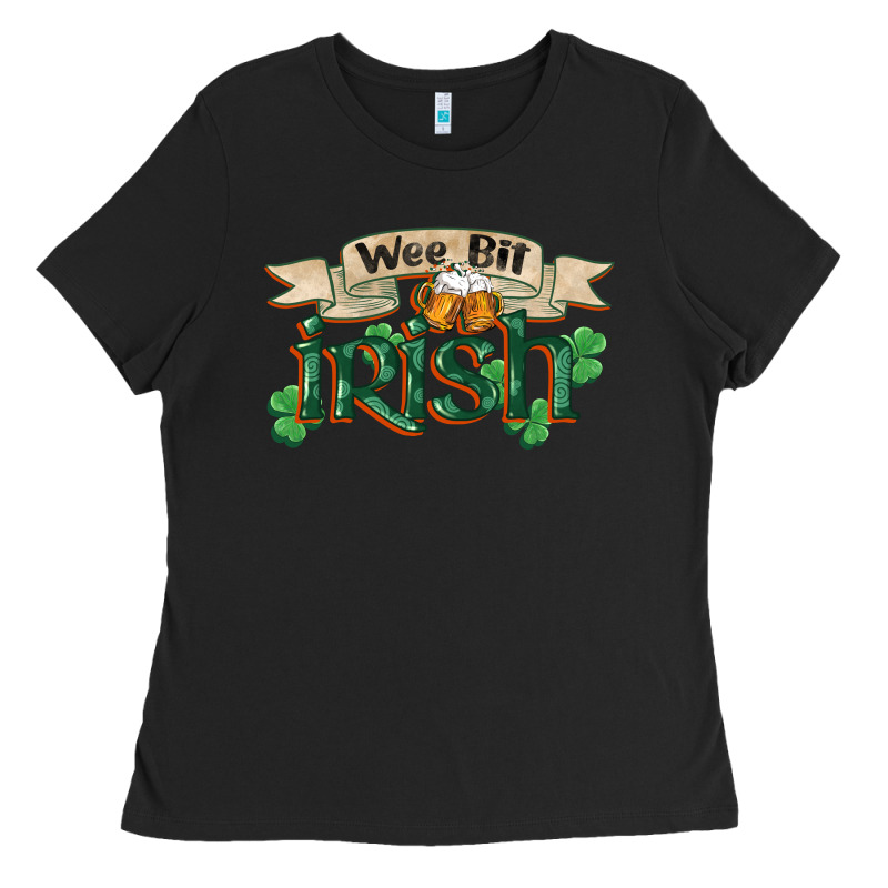 Wee Bit Irish St Patrick's Day Ladies Tee by FaDigitalArtStudio | Teevron