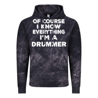 Cloud Black i know everything i'm a drummer Vintage Hoodie - artisFamous