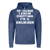 Vintage Denim i know everything i'm a drummer Vintage Hoodie - artisFamous