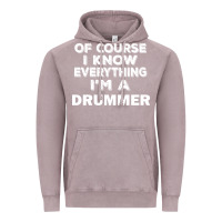 Vintage Zinc i know everything i'm a drummer Vintage Hoodie - artisFamous
