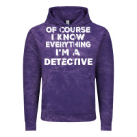 Cloud Purple i know everything i'm a detective Vintage Hoodie - artisFamous