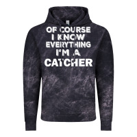 Cloud Black i know everything i'm a catcher Vintage Hoodie - artisFamous