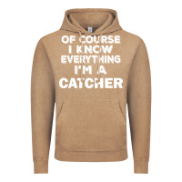 Vintage Coffee i know everything i'm a catcher Vintage Hoodie - artisFamous