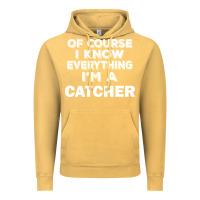 Vintage Mustard i know everything i'm a catcher Vintage Hoodie - artisFamous