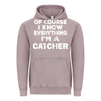 Vintage Zinc i know everything i'm a catcher Vintage Hoodie - artisFamous