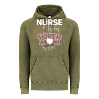Vintage Olive nurse by day super mom by night Vintage Hoodie - artisFamous