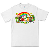 White St. Patrick's Day Teacher Premium Tee - OliviaCreatesArt
