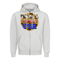 Dove Grey small town usa Zipper Hoodie - JahusDesignShop