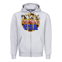 Heather Grey small town usa Zipper Hoodie - JahusDesignShop