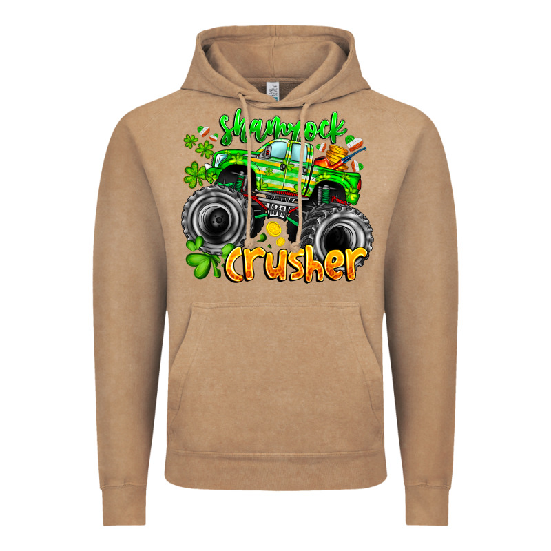 Shamrock Crusher Vintage Hoodie by CowhideDigitalArt | Teevron