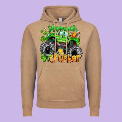 Shamrock Crusher Vintage Hoodie Designed By Cowhidedigitalart