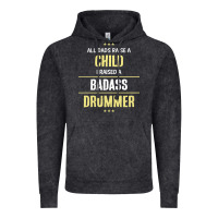 Vintage Black i raised a badass drummer Vintage Hoodie - artisFamous