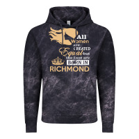 Cloud Black women are born in richmond Vintage Hoodie - artisFamous