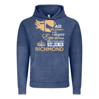 Vintage Denim women are born in richmond Vintage Hoodie - artisFamous