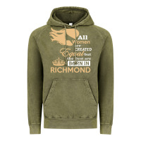 Vintage Olive women are born in richmond Vintage Hoodie - artisFamous