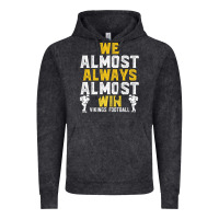 Vintage Black vikings we almost always almost win   funny sports Vintage Hoodie - artisFamous