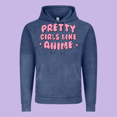 Pretty Girls Like Anime Vintage Hoodie Designed By Artisfamous