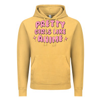 Vintage Mustard Pretty Girls Like Anime Vintage Hoodie - artisFamous