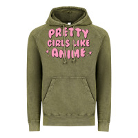 Vintage Olive Pretty Girls Like Anime Vintage Hoodie - artisFamous